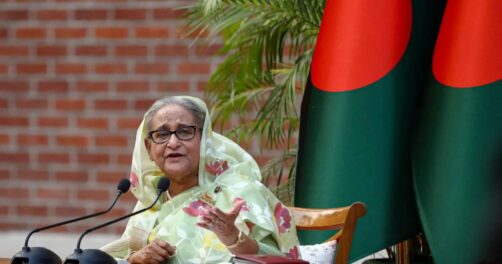 Former Bangladesh PM Sheikh Hasina